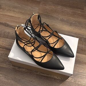 Jessica Simpson Black Strappy Flats